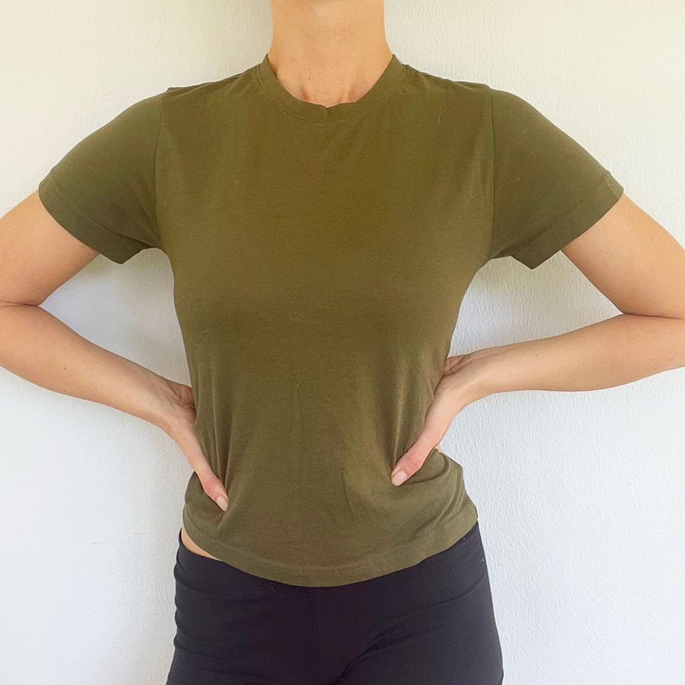 PacSun basics army green casual tee size small